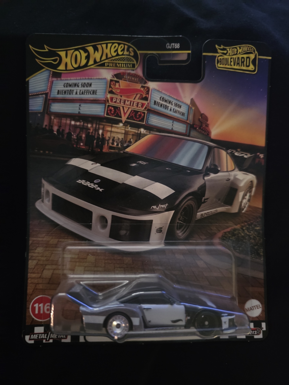 Hot Wheels Premium Boulevard Black & White Race Car